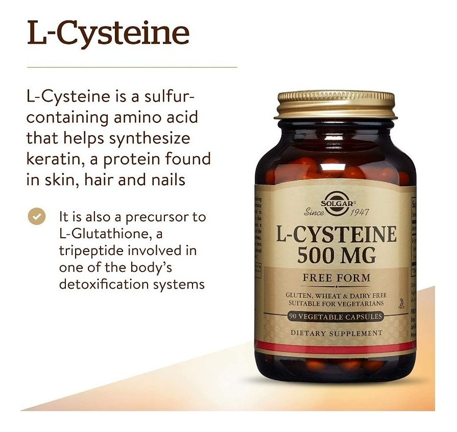 Salud y Equipamiento Médico - L-cysteine 500 Mg Solgar, 90 Cápsulas Vegetales 4
