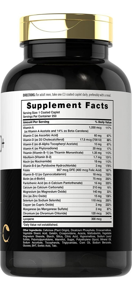 Salud y Equipamiento Médico - Multivitaminico 250 Capsulas Carlyle 1
