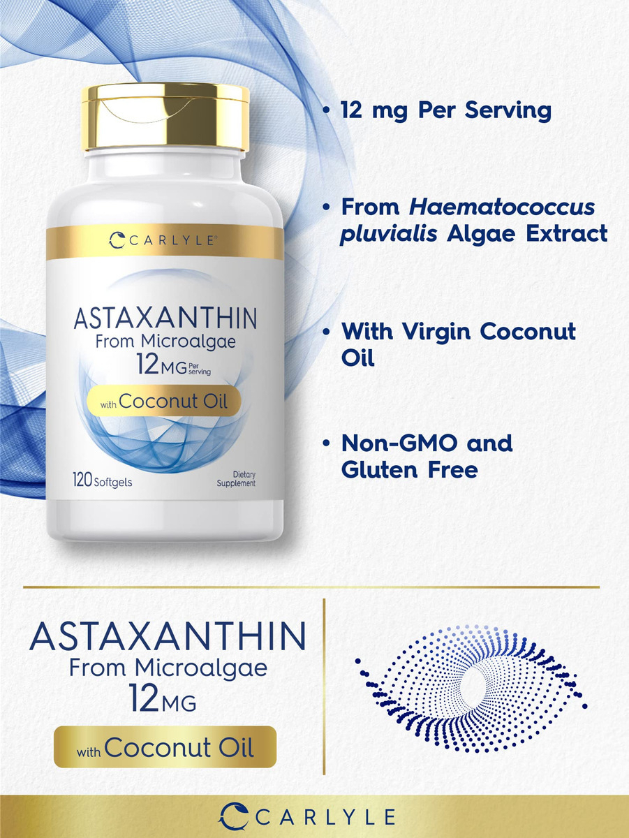 Salud y Equipamiento Médico - Astaxantina 12mg | 120 Capsulas Blandas Carlyle 2