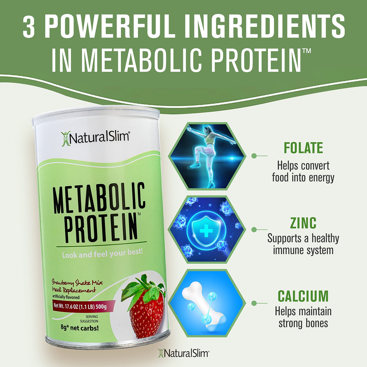 Salud y Equipamiento Médico - Batido De Mezcla De Proteina De Suero Natural Slim Fresa 2