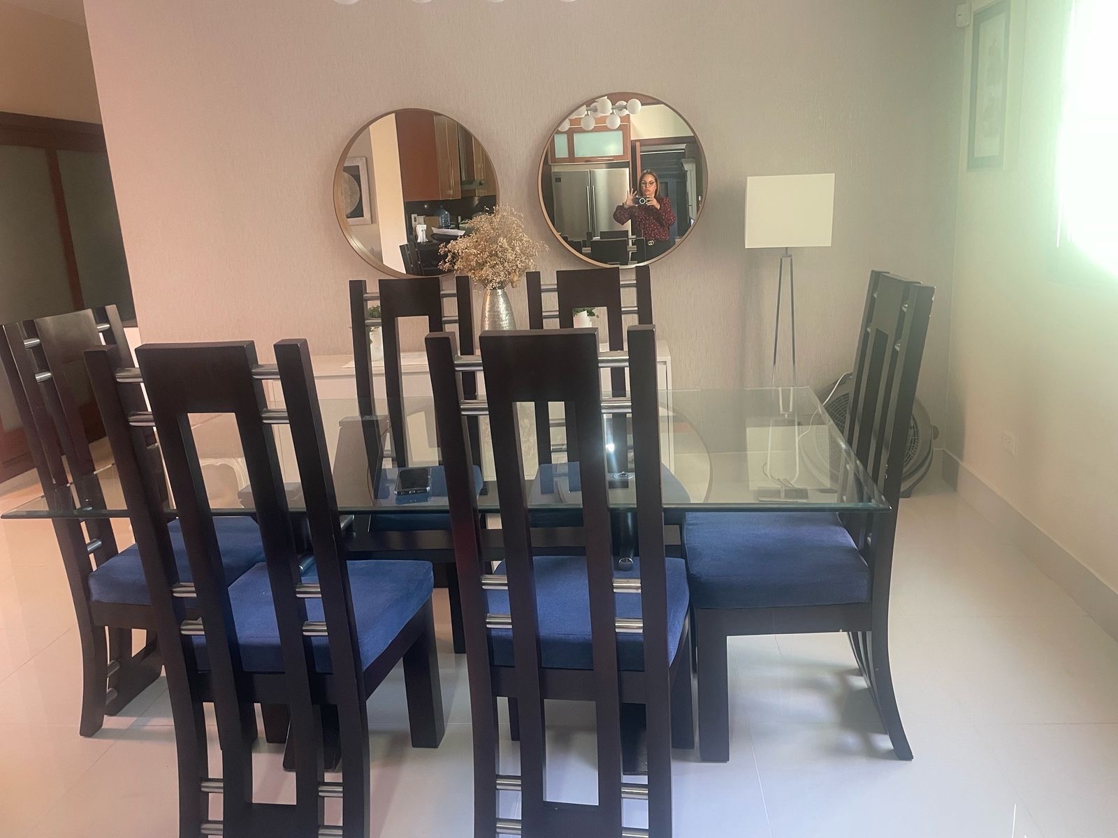 muebles y colchones - juego de comedor en caoba 2