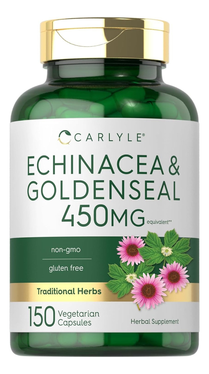 Salud y Equipamiento Médico - Echinacea Capsulas De Sello De Oro 450mg -carlyle 0