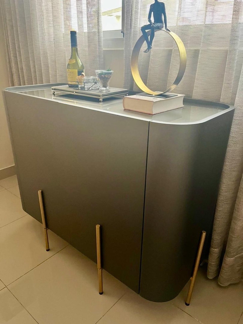 muebles y colchones - BAR ILUMEL TOPE DE CRISTAL