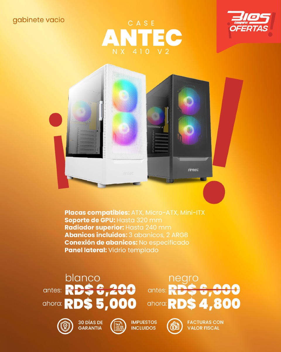 computadoras y laptops - case Antec NX410