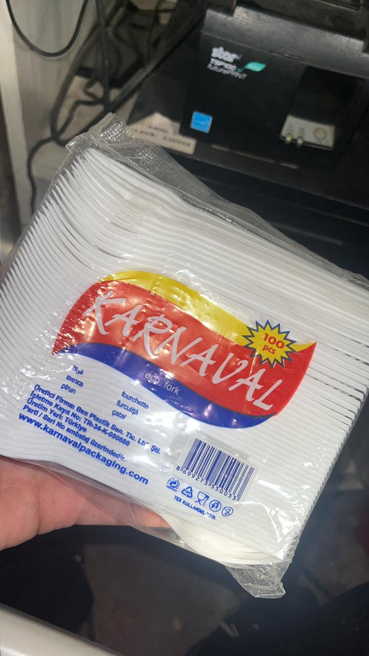 cocina - tenedores desechables, Karvajal 100pcs 0