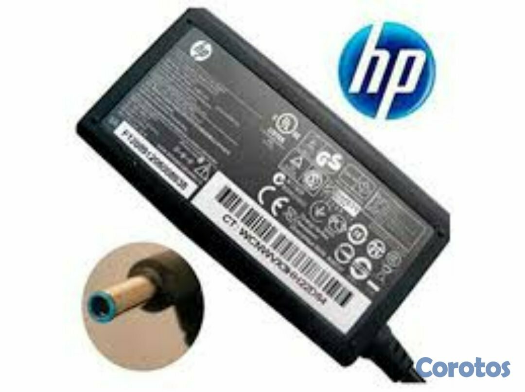 computadoras y laptops - CARGADOR FUENTE PARA LAPTOP HP 65 WATTS ENTRADA 100-240V ~ 1.6A, 50 – 60HZ SALID
