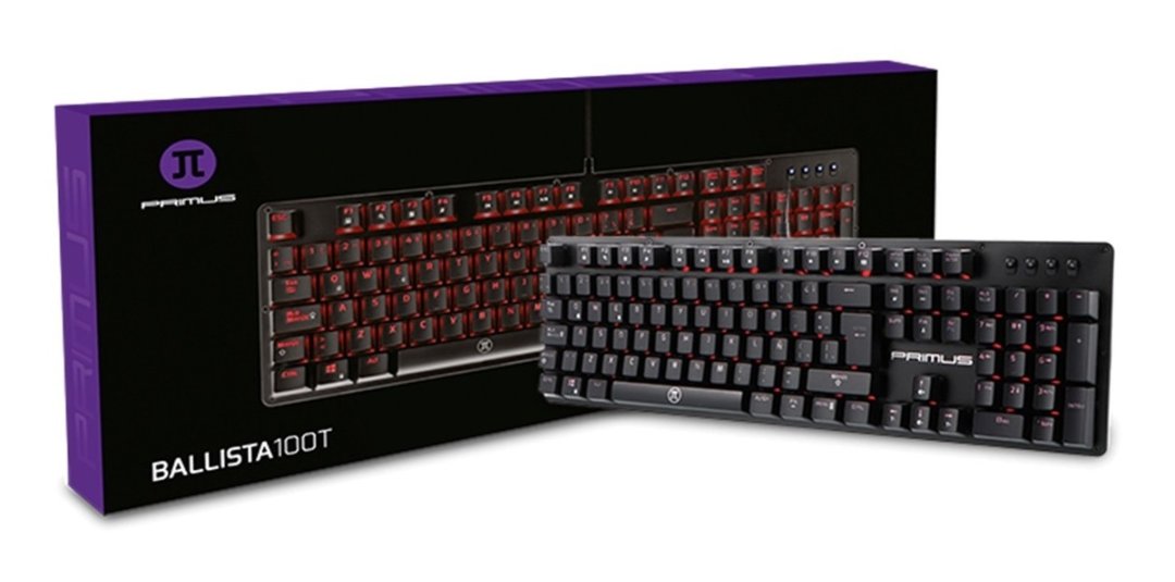 computadoras y laptops - TECLADO PRIMUS GAMING, USB, CON ILUMINACION ROJA (PKS-102S) 3
