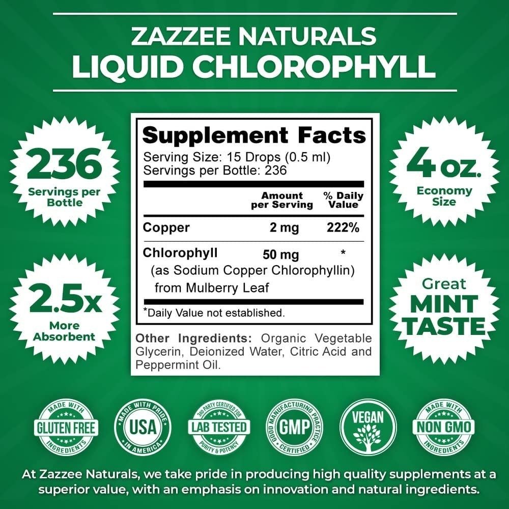 Salud y Equipamiento Médico - Clorofila 50 Mg Zazzee - Ml A $1464 - Ml A $1542 1