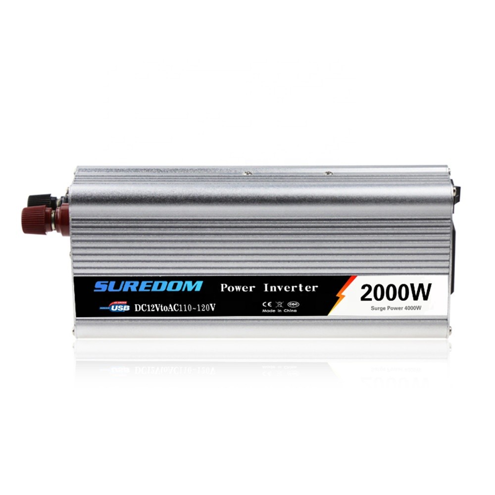 equipos profesionales - Inversor de corriente portátil cargador de carro power inverter 2000W 110V 1