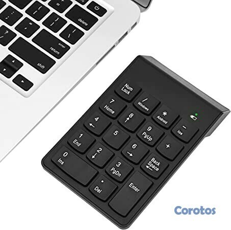 accesorios para electronica - Teclado numérico Bluetooth usb o inalámbrico delgado de 18 teclas, laptop/pc 1