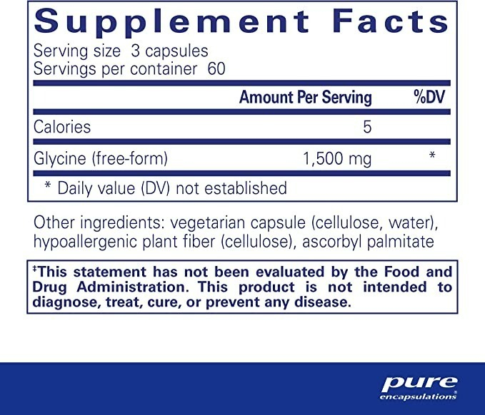Salud y Equipamiento Médico - Glicina 1500 Mg - 180 Capsulas 1