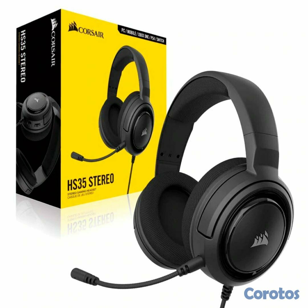 computadoras y laptops - AUDIFONO CON MICROFONO CORSAIR HS35, GAMING, ESTEREO, MICROFONO DESMONTABLE 1