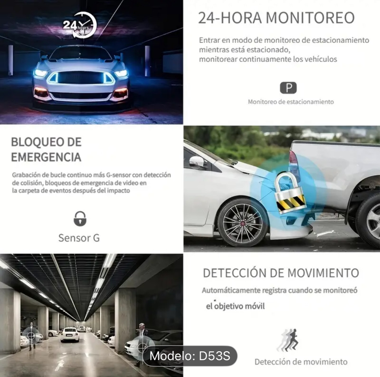 camaras y audio - Cámara para auto con lente dual frontal e interior. 2