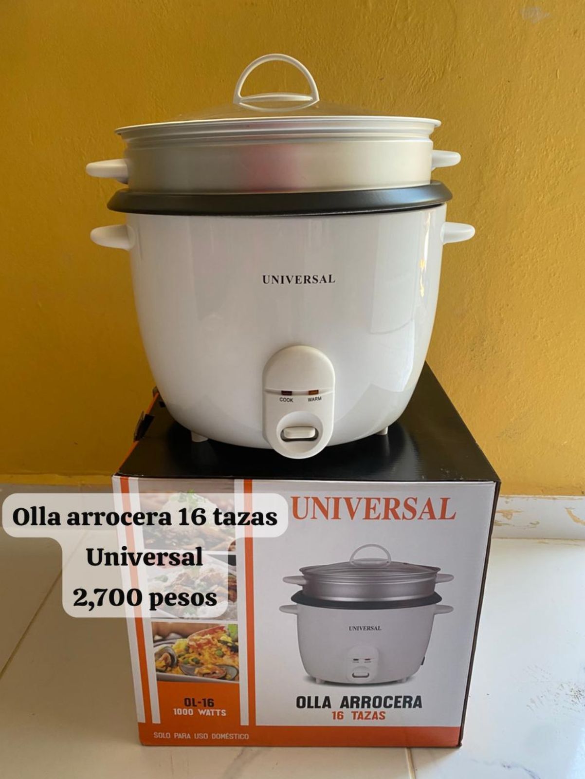 cocina - olla arrocera nueva 16 tazas 2,700