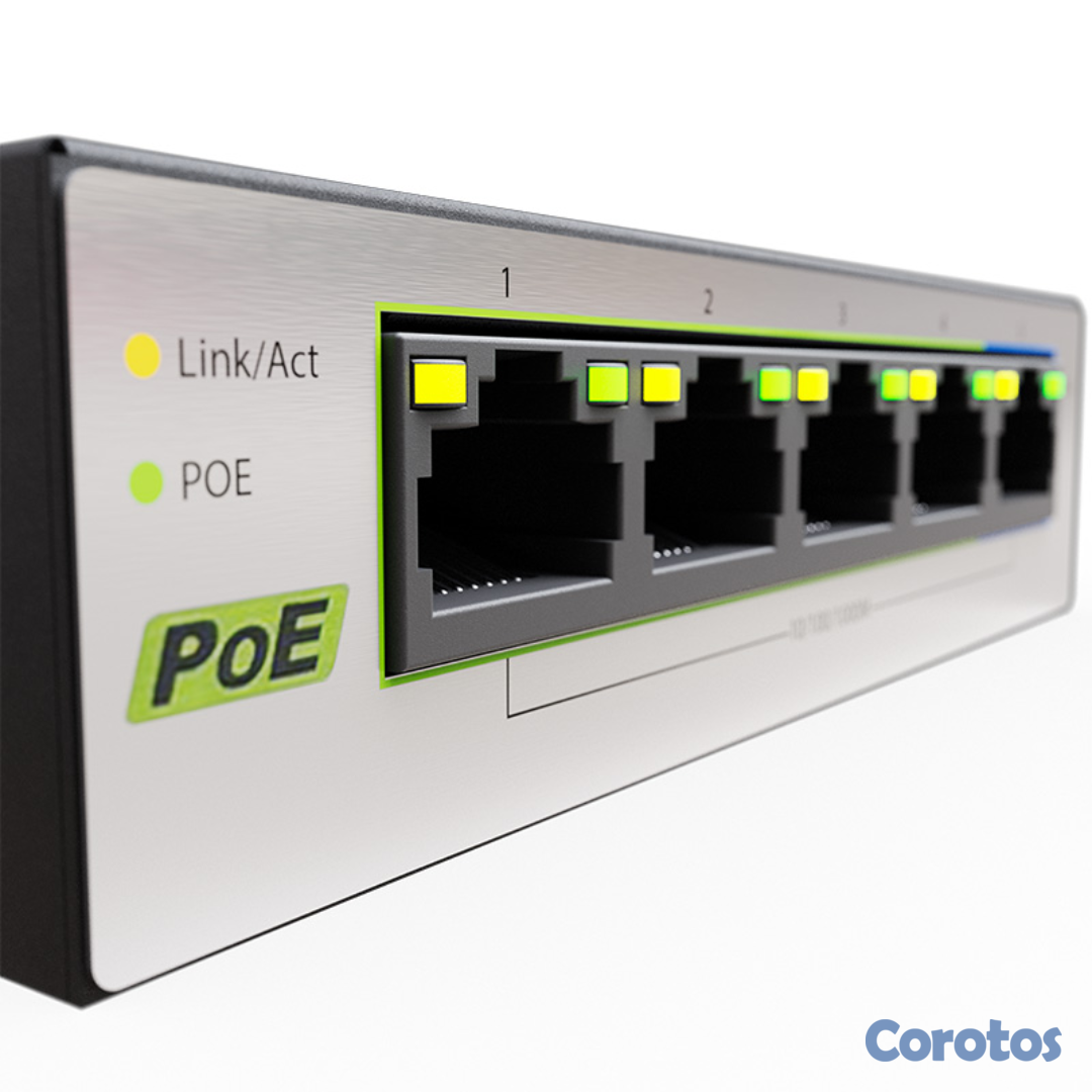 accesorios para electronica - SWITCH NEXXT  5 PUERTOS POE+ GIGABIT, 65W MAX 2