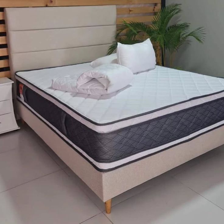 muebles y colchones - Camas tapizada moderna. Nueva 3