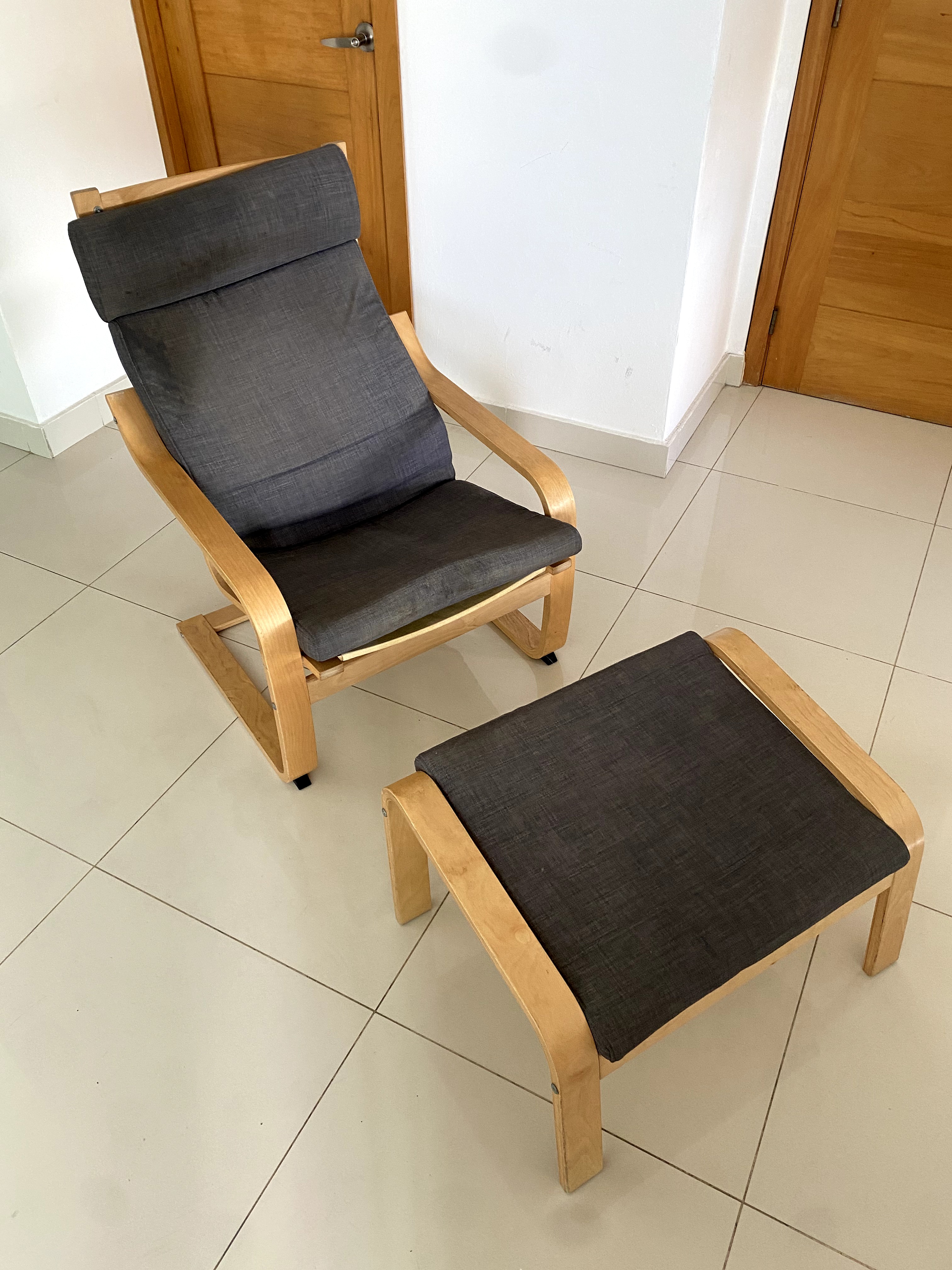 muebles y colchones - Sillon y reposapies IKEA POANG 1