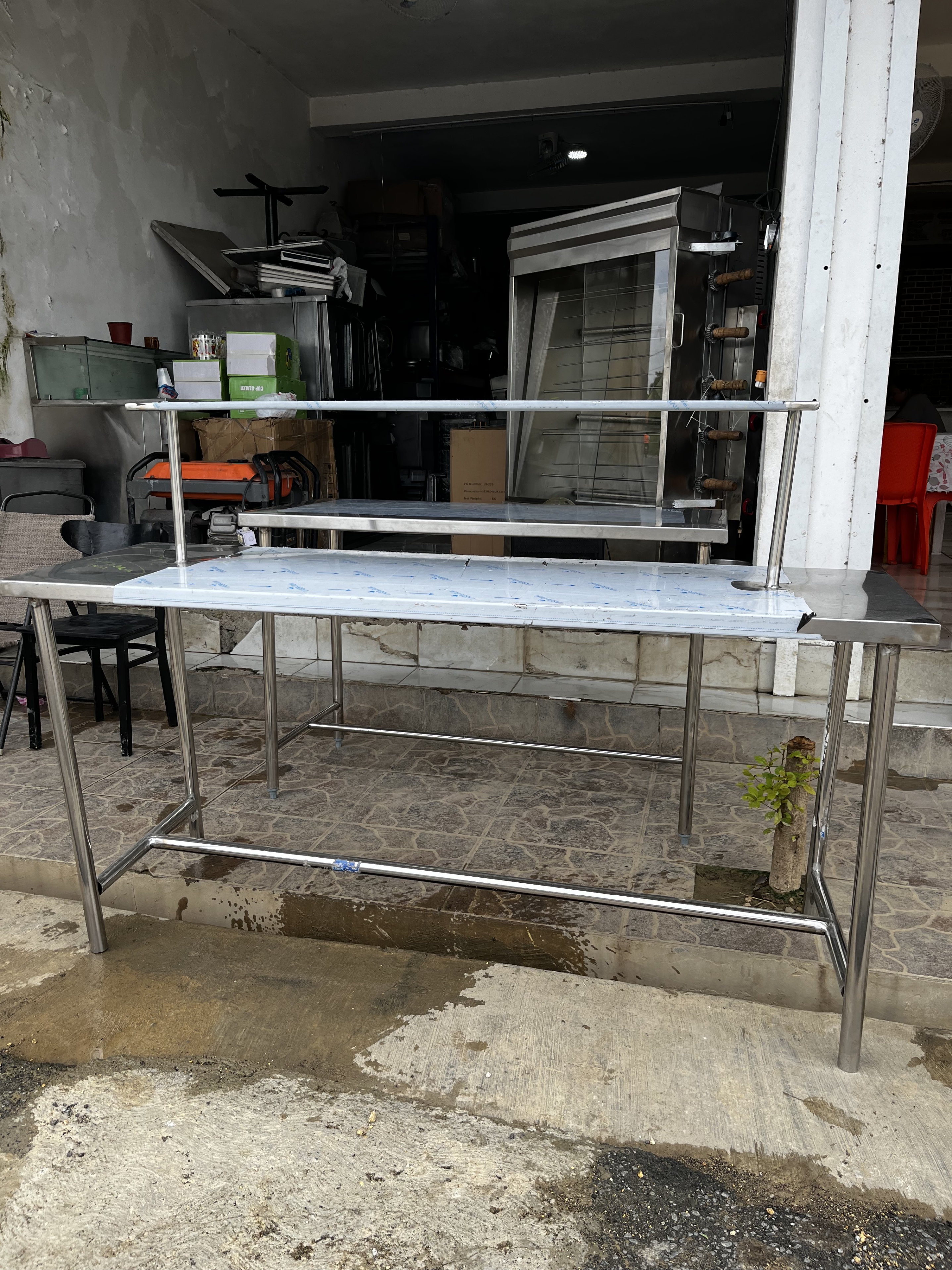 equipos profesionales - Mesa de trabajo en acero inoxidable calibre 16 (Robusto)