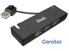 computadoras y laptops - HUB KLIPX 4 puertos PORTABLE USB MINI 4 PUERTOS BLACK (NW211KLX07)