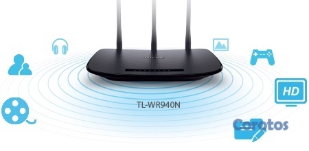 computadoras y laptops - ROUTER WIRELESS TP-LINK TL-WR940N, 2.4GHZ/450MBPS, 1 PUERTO WAN + 4 PUERTOS LAN 3