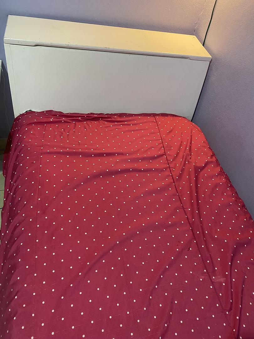 muebles y colchones - Cama twin, Blanca, Caoba, Espaldar con Almacenaje 3
