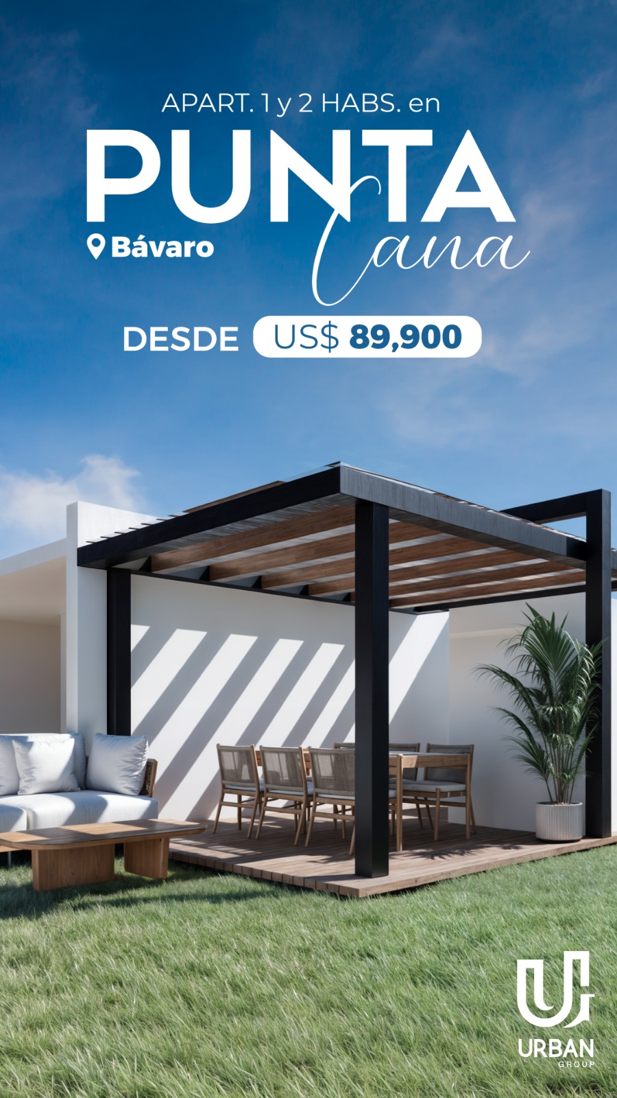 casas vacacionales y villas - APARTAMENTOS DE 1 Y 2 HABITACIONES EN PUNTA CANA. 5