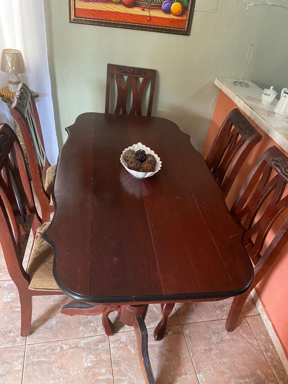 cocina - COMEDOR CAOBA 100% 6 SILLAS 8