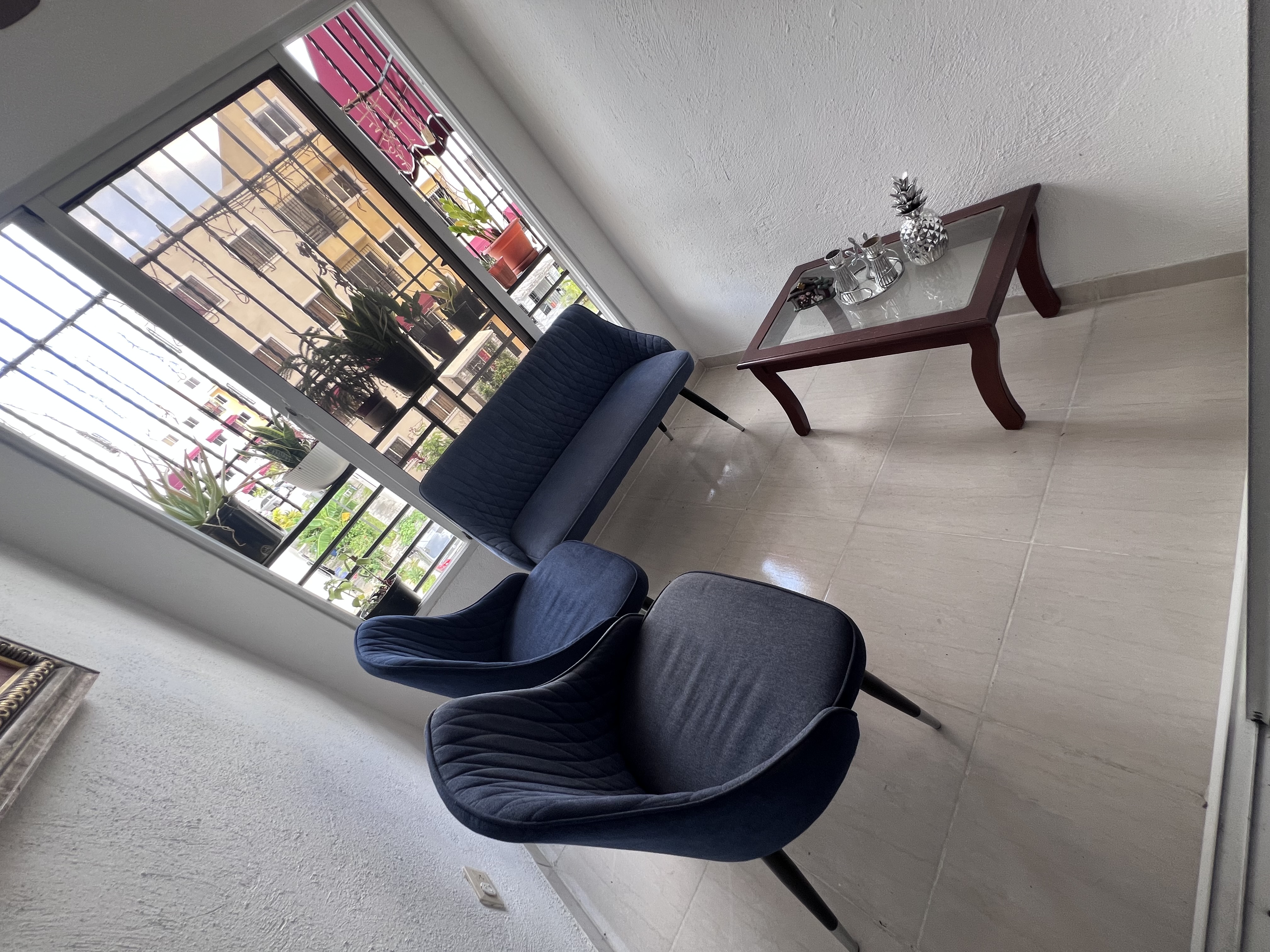 muebles y colchones - Juego de mueble para sala azul oscuro  1