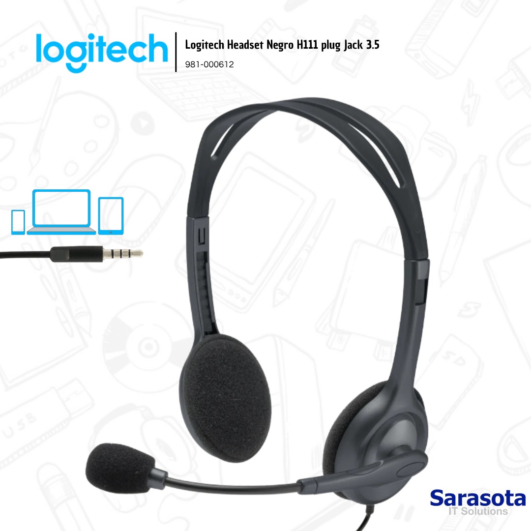 camaras y audio -  Logitech Headset H111 Jack 3.5mm 2