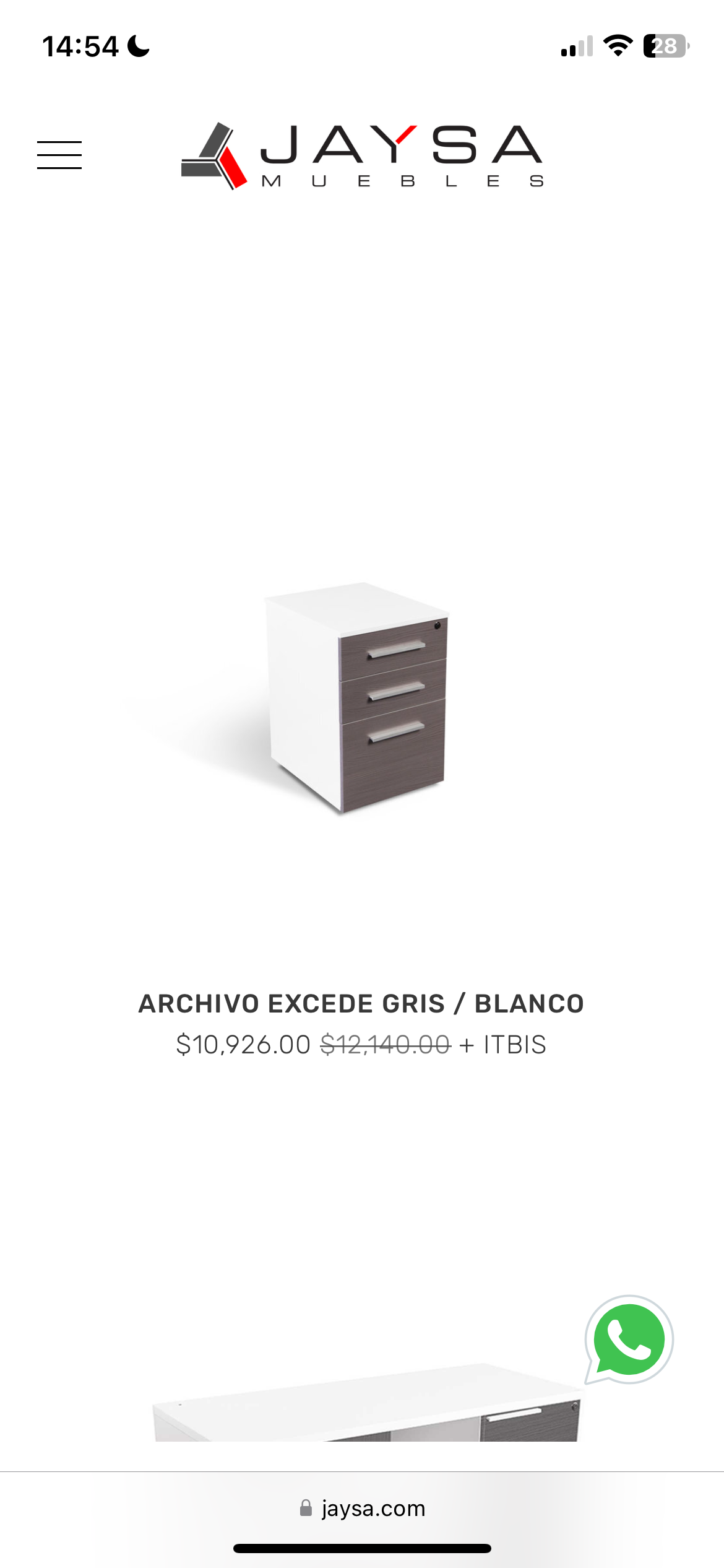 articulos de oficina - ARCHIVO EXCEDE GRIS / BLANCO. JAYSA 4