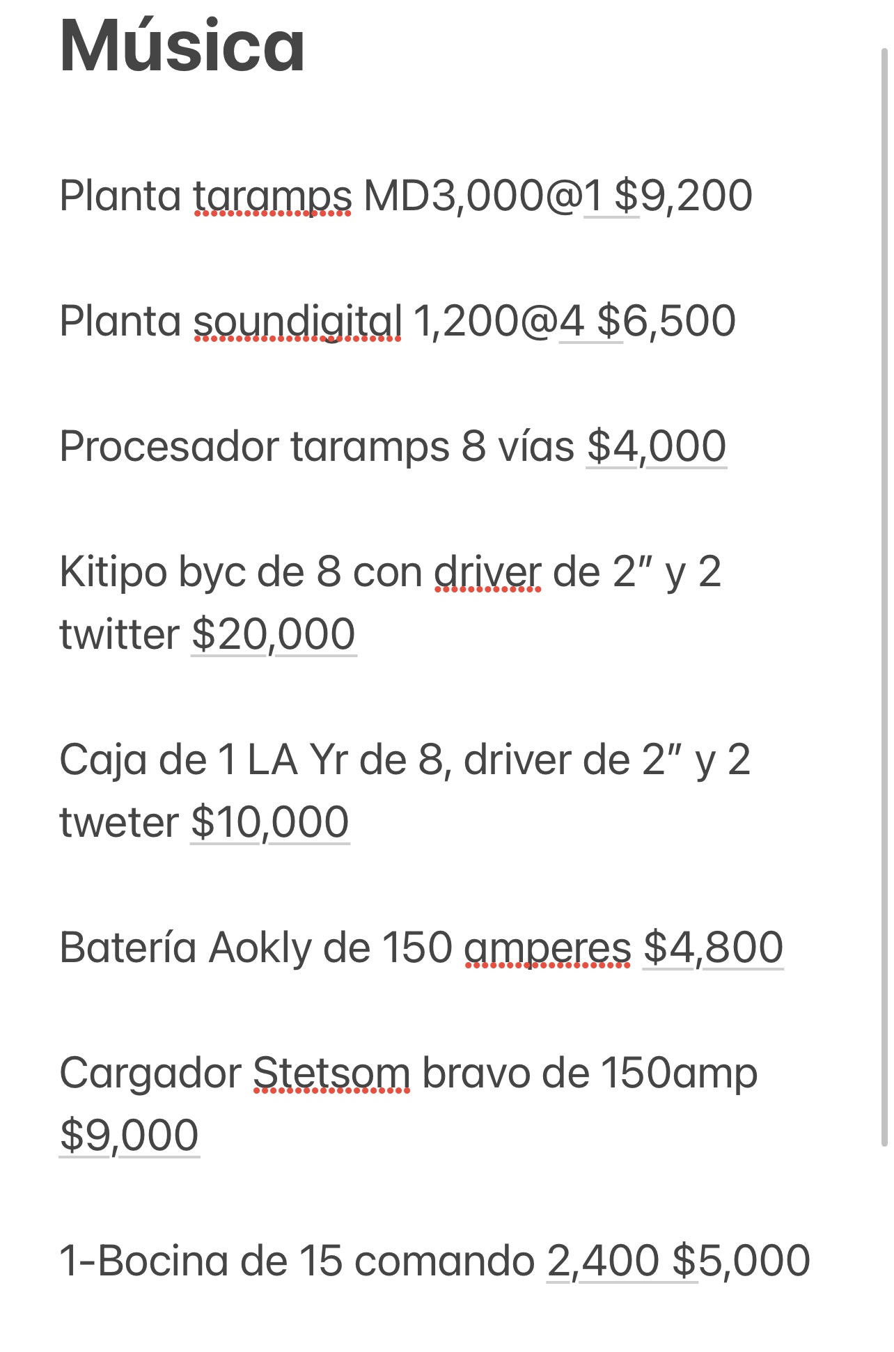 equipos profesionales - Bocina byc planta taramps bajo comando cargador 