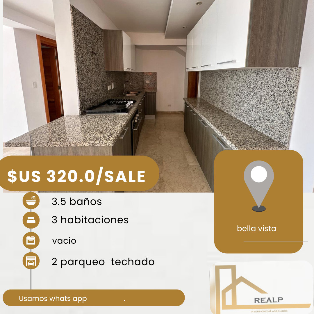 apartamentos - hermoso apartamento ubicado en bella vista  0