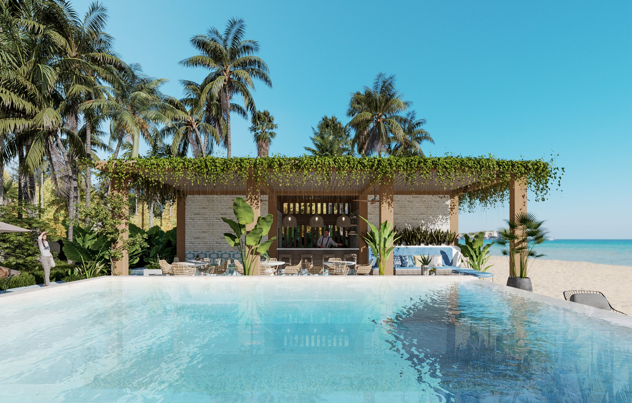 casas vacacionales y villas - W2Q Cabarete Beachfront condos - 3HAB  3