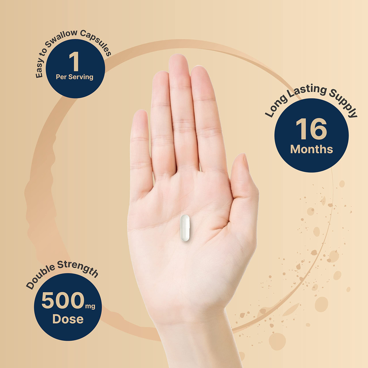 Salud y Equipamiento Médico - Glicinato De Magnesio 500 Mg 100% Quelado Naturebell 480 Cap 4