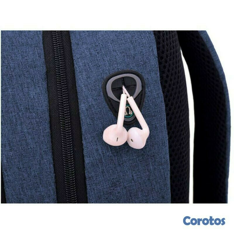 carteras y maletas - Mochila antirrobo impermeable con puerto de carga USB y audífonos.  5