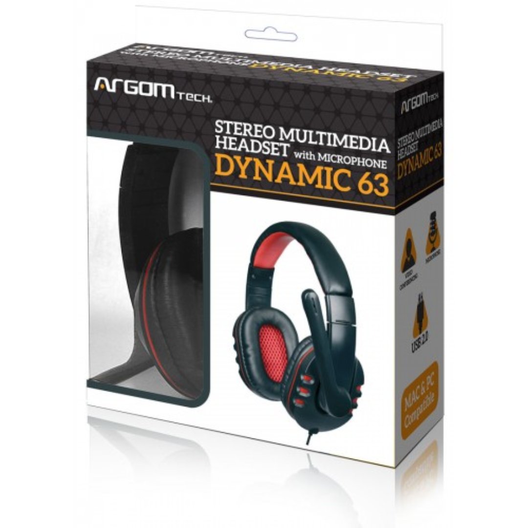 computadoras y laptops - AUDÍFONO USB CON MICROFONO ESPECIAL PARA ETUDIANTES  ARGOM DYNAMIC 63, ESTÉREO 3