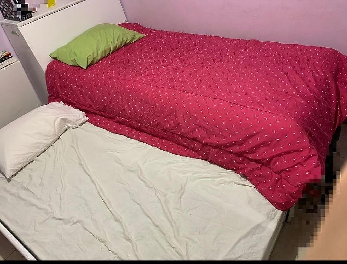 muebles y colchones - Cama twin, Blanca, Caoba, Espaldar con Almacenaje 0
