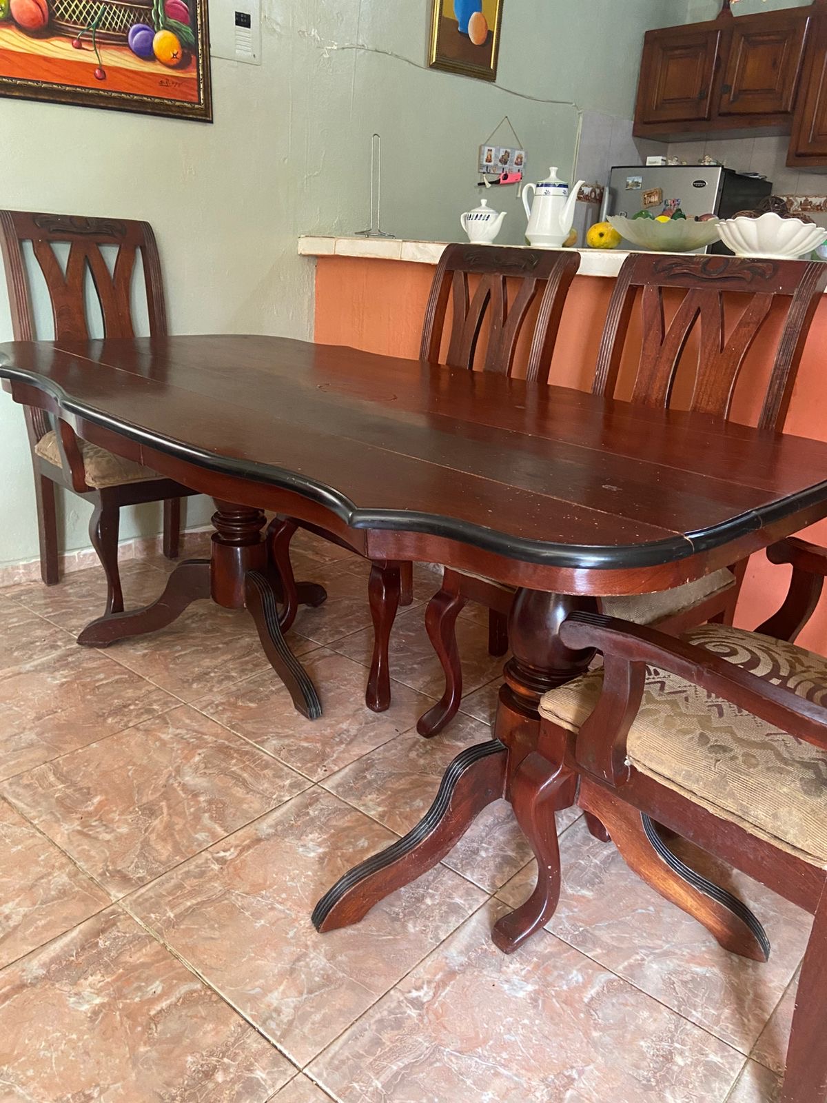 cocina - COMEDOR CAOBA 100% 6 SILLAS 5