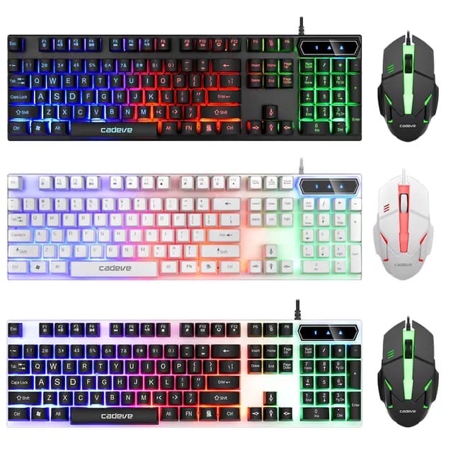 computadoras y laptops - combo de teclado y mause gamer RGB 0