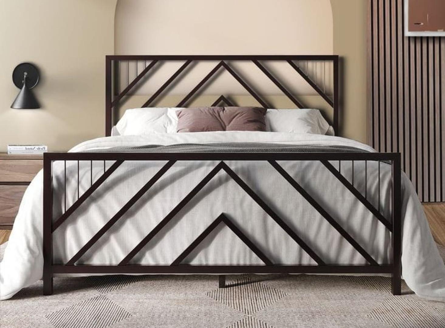 muebles y colchones - base de cama con tapizado  1