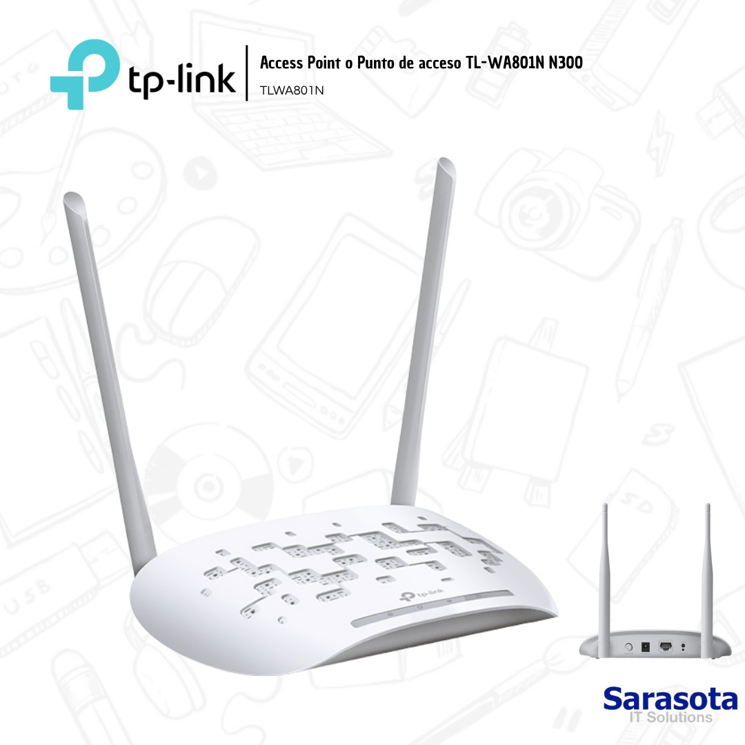 accesorios para electronica - TP-Link Access Point TL-WA801N N300 Poe 2