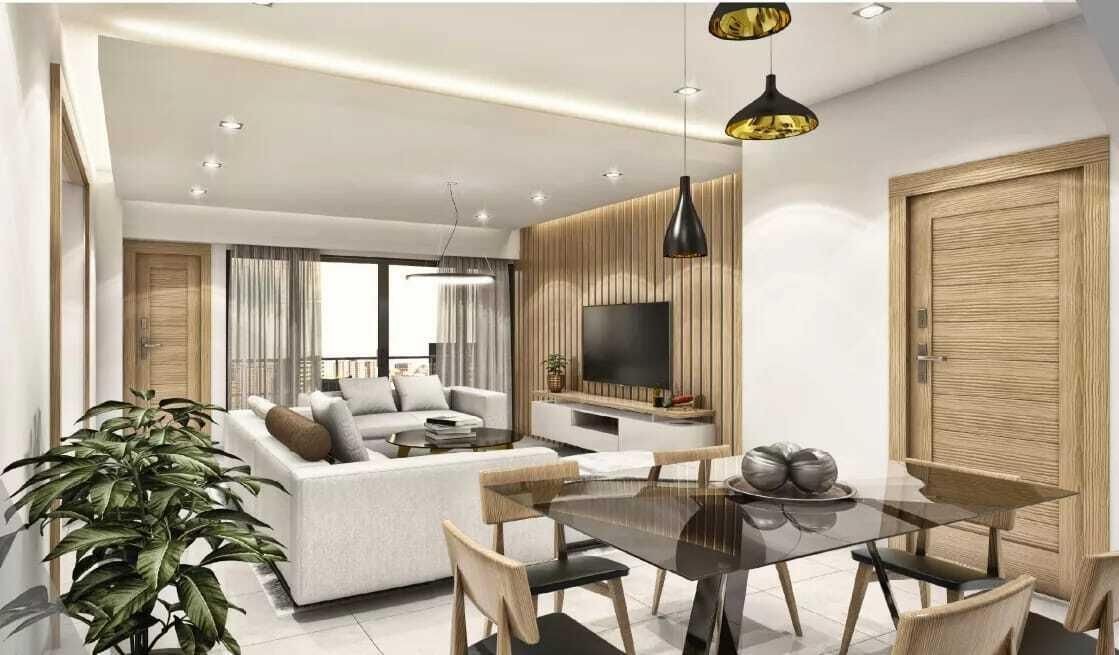 apartamentos - Apartamento en venta en torre de 10 niveles, 2 hab con baño, cuarto de servicio. 0