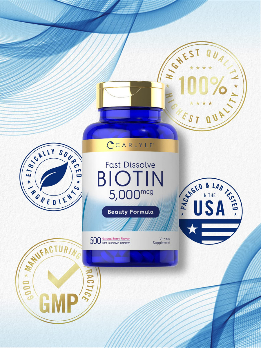 Salud y Equipamiento Médico - Biotina 5000mcg Carlyle 5