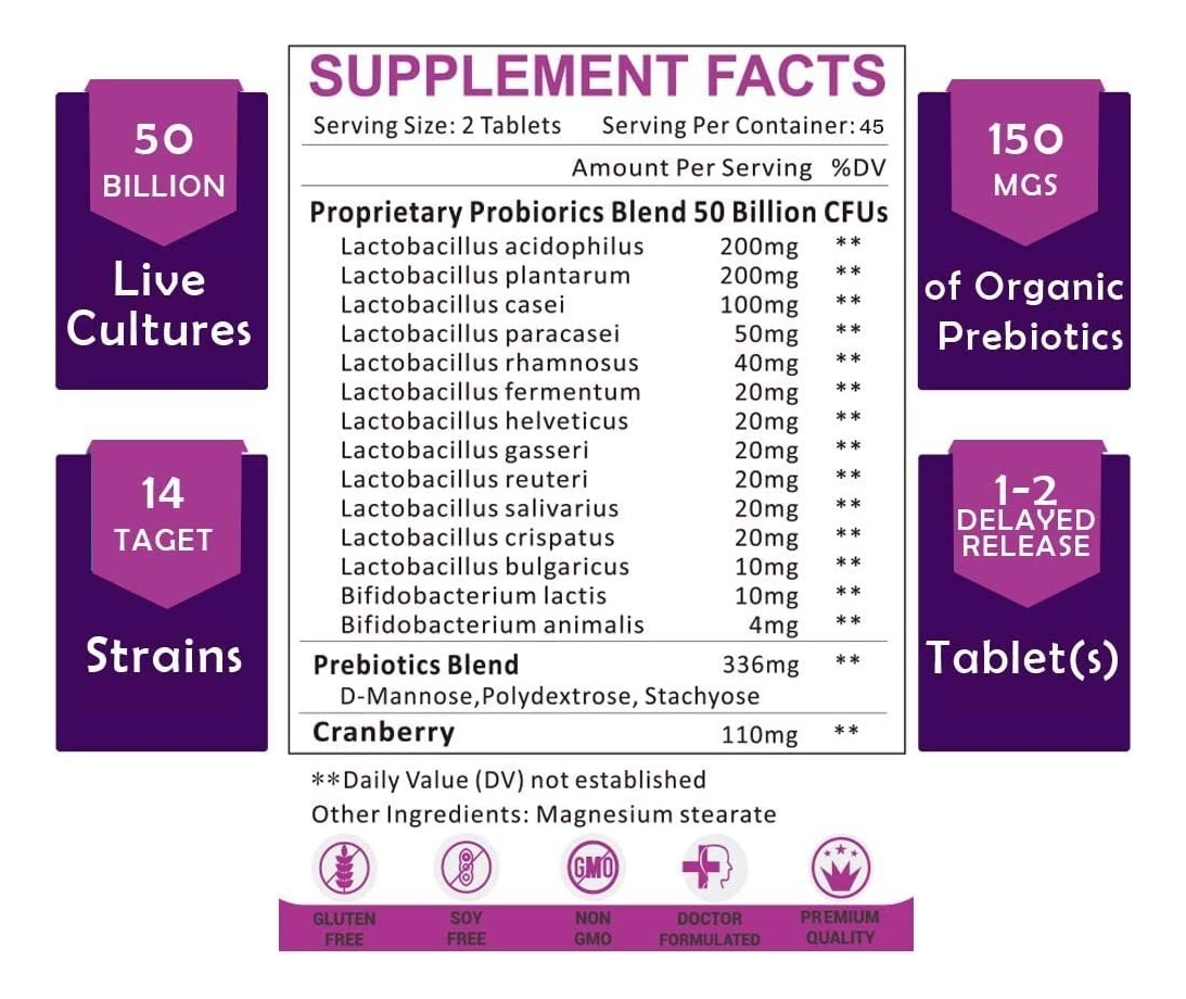 Salud y Equipamiento Médico - Probiotico 90 Tab Zebora 1