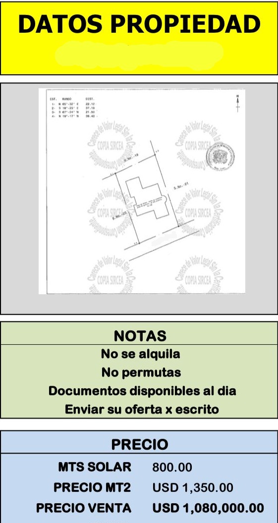solares y terrenos - Vendo Solar Los Cacicazgos 0