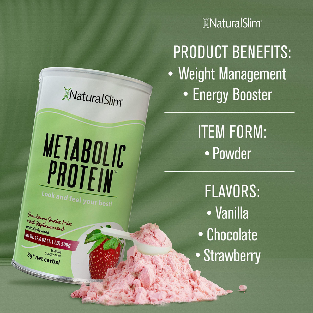 Salud y Equipamiento Médico - Batido De Mezcla De Proteina De Suero Natural Slim Fresa 4