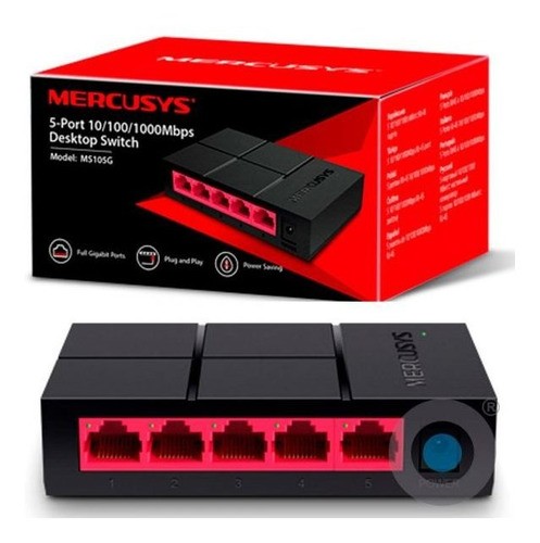 computadoras y laptops - SWITCH 8PUERTOS  MERCUSYS MS108G 10/100/1000MPS 2