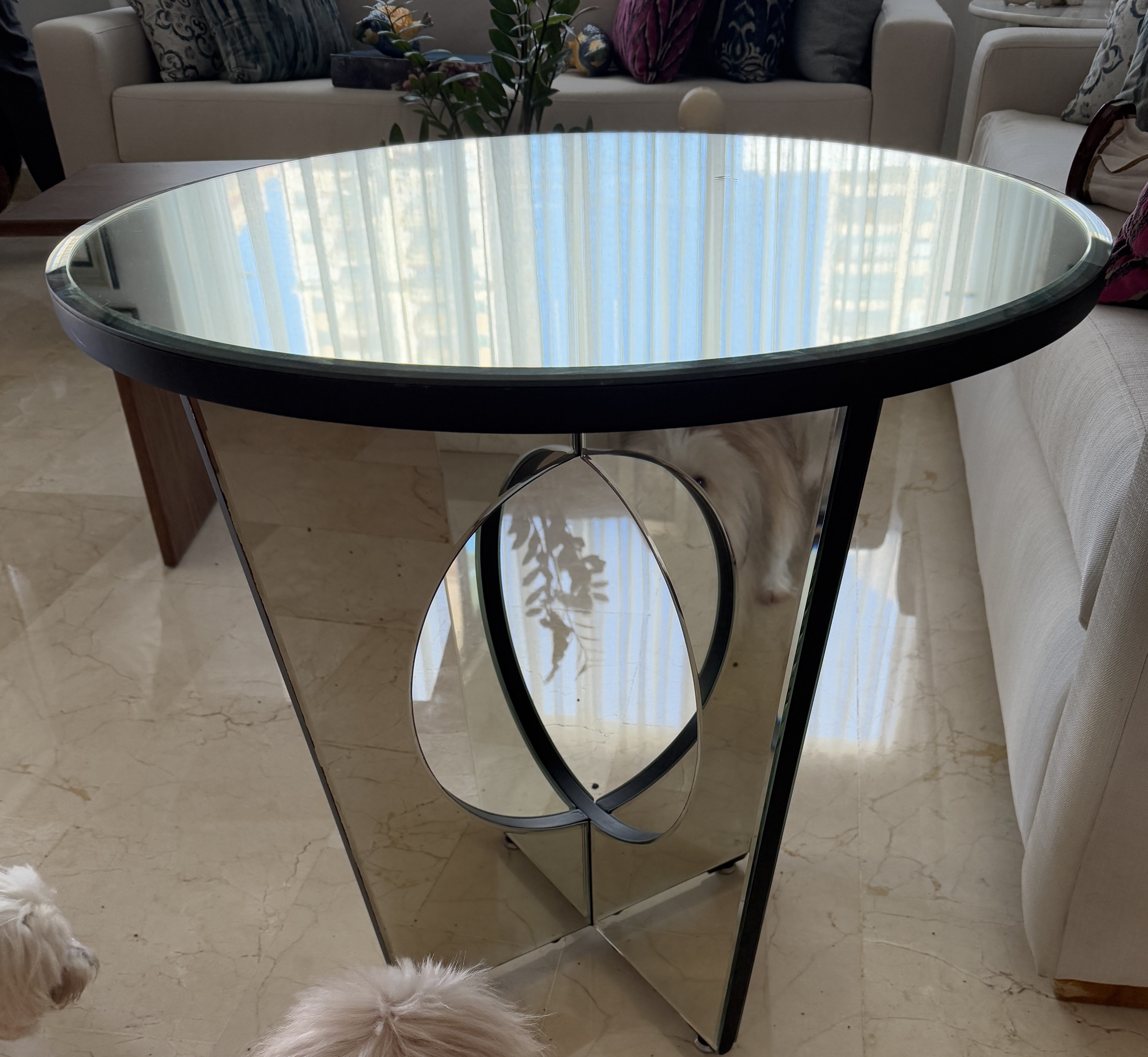 muebles y colchones - Mesa lateral espejo