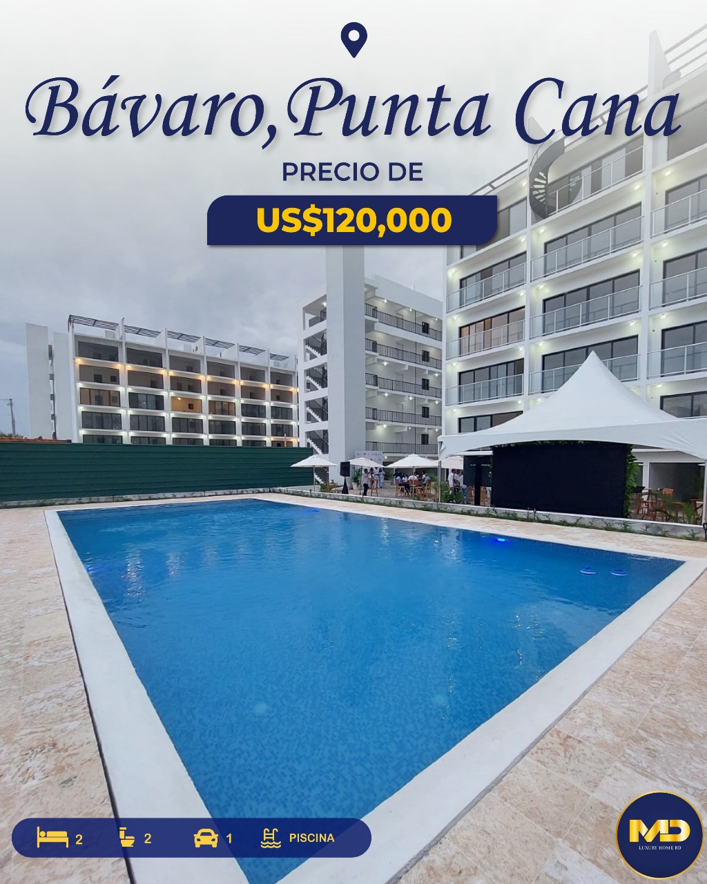 apartamentos - 🏢Apartamento 1er Piso en  Los Corales | 2Hab/2Baños | US$120,000✨| Piscina 0