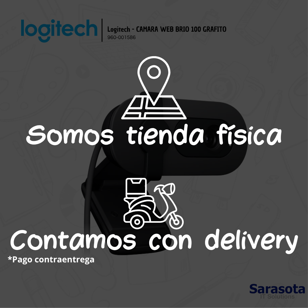 camaras y audio - Logitech - CAMARA WEB BRIO 100 GRAFITO 1